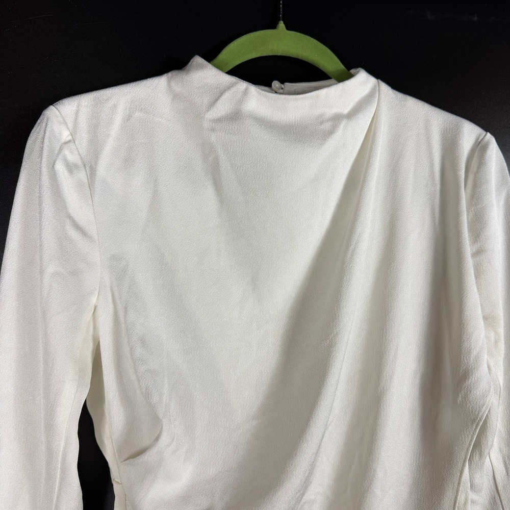 A.L.C. ALC Kay Top Ivory Blouse High Neck Long Sleeve Womens Size 0 - Picture 5 of 14